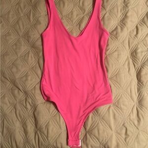 Neon Pink Sleeveless Bodysuit
